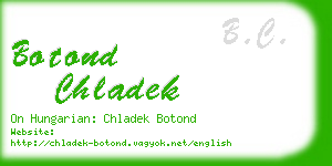 botond chladek business card